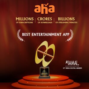 aha wins Best Entertainment app at IAMAI.jpeg