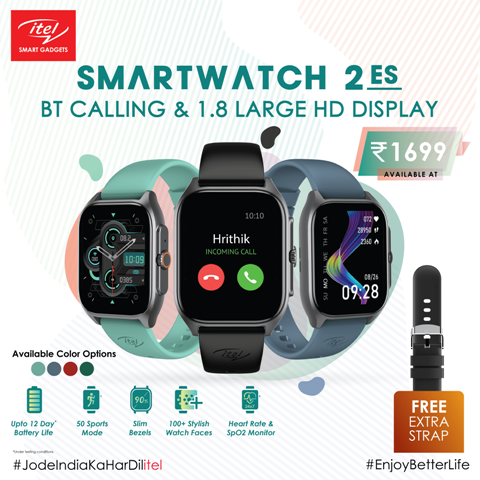 itel launches Smartwatch 2ES: IPS HD Display, Bluetooth Calling and Style