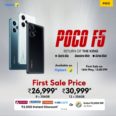 POCO F5 - Goes On Sale For The First Time in India With Exciting Offers