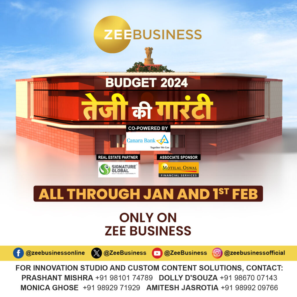 Zee Business unveils Exclusive Union Budget 2024 Programming series ‘Tezi Ki Guarantee’