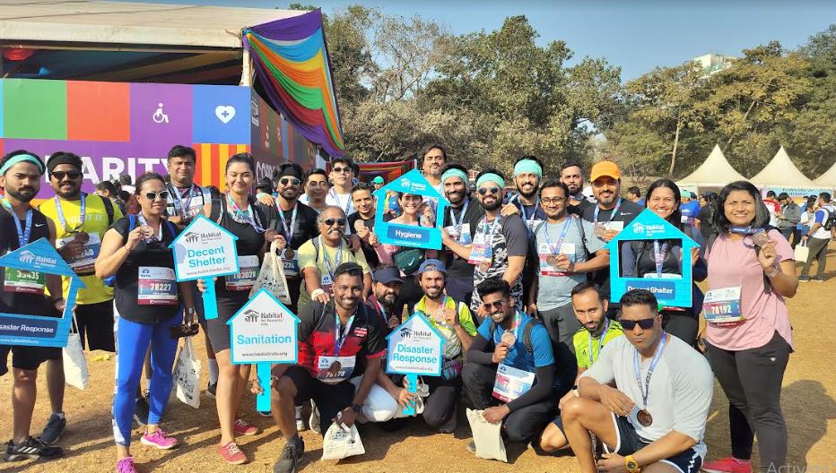 189 runners support housing non-profit Habitat for Humanity India at the Tata Mumbai Marathon 2024