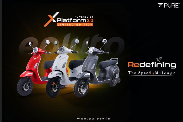 PURE EV Launches X Platform 2.0 Limited Edition Variants for ePluto Series with a peak speed of 72 KMPH