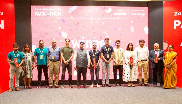 Zomato felicitates winners of the Plastic-Free Orders Packathon