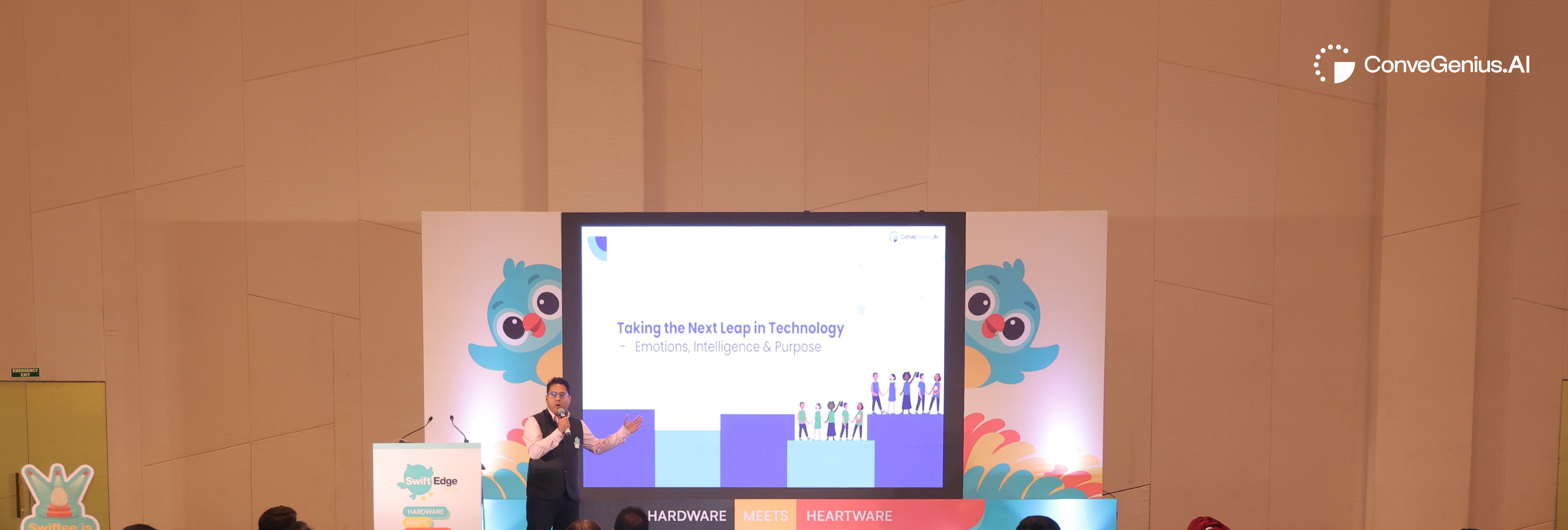 Mr Jairaj Bhattacharya, CEO & MD, ConveGenius Group at the launch of Swiftee